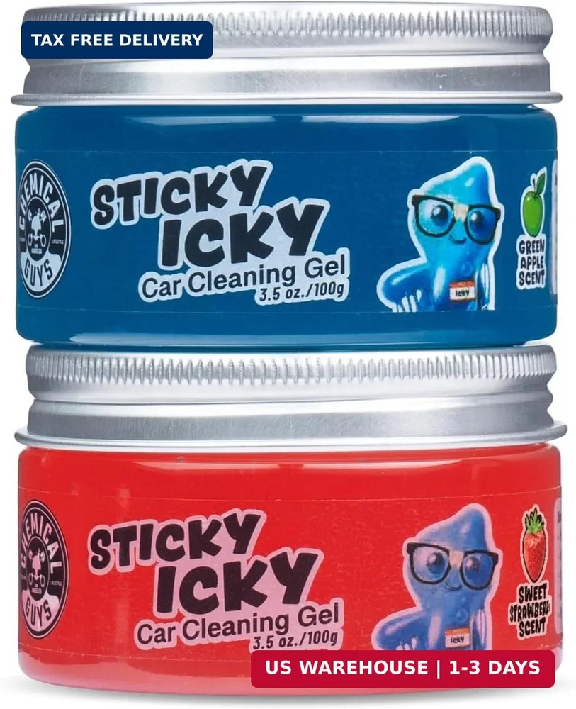 Chemical Guys Sticky Icky Car Cleaning Gel, Green Apple & Sweet Strawberry Scent