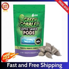 Green Gobbler Septic Tank Enzyme Treatment Packets, 6 Month Supply – Powerful