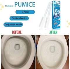 2 Pack Pumice Stone for Toilet Cleaning, Extra Long Handle for Removing Bowl …