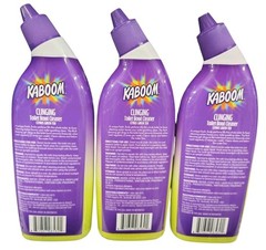 KABOOM Clinging Toilet Bowl Cleaner Green Tea Citrus Deodorizer 14.Oz 3 Bottles