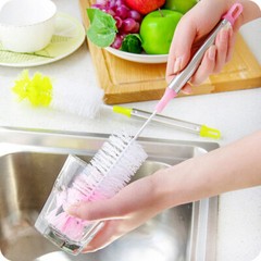 2pcs Bendable Cup Brushes Flexible Bottle Brush for Cleaning Cups Random Color