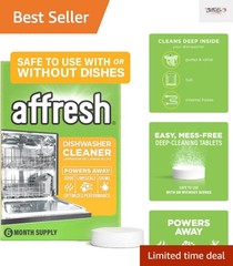 6- Supply Dishwasher Cleaner Tablets for Deep Cleaning & Odor Elimination