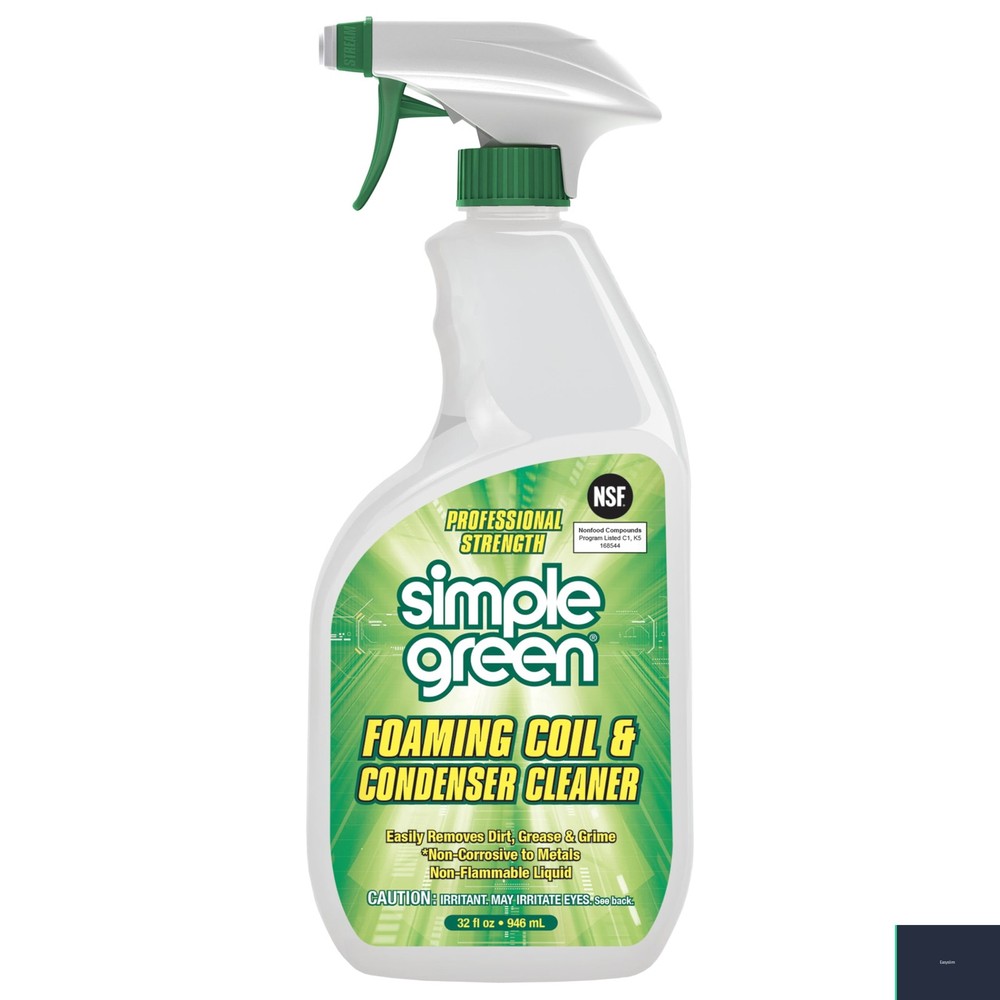 Foaming Coil Cleaner, 32 Fl Oz, for HVAC Refrigerator Freezer Equipment