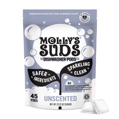 Molly’s Suds Dishwasher Detergent Pods – Unscented – 45ct