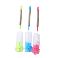 2pcs Bendable Cup Brushes Flexible Bottle Brush for Cleaning Cups Random Color