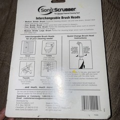 Sonic Scrubber Power Cleaner Interchangeable Brush Heads Bathroom Cleaning Tool