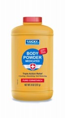 Lucky Super Soft 11366-12 8 oz Medicated Cornstarch Body Powder – Pack of 12