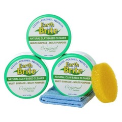 Earth Brite All-Purpose 3x200gr (600gr)(21oz.) Cleaning Kit, Brand New, Original