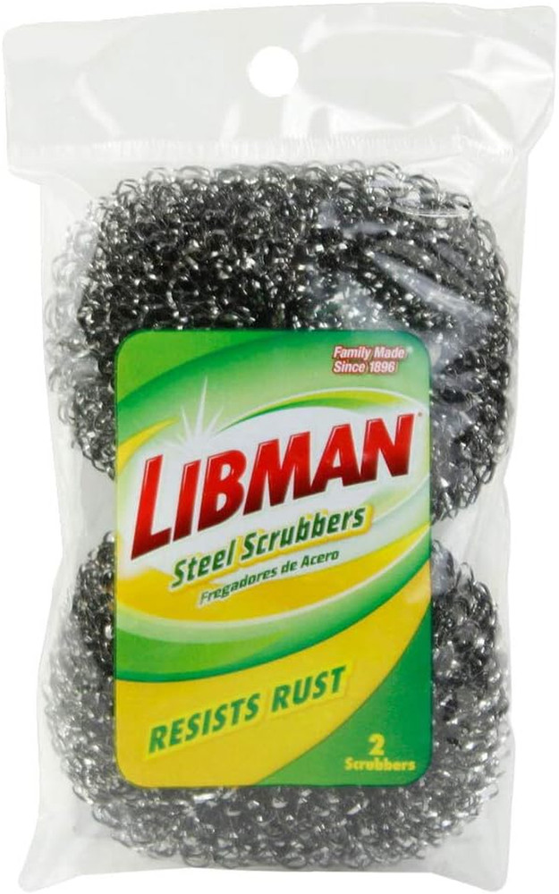 Libman Steel Scrubbers, Pack of 2
