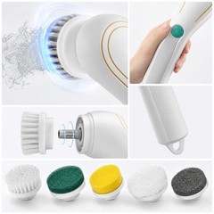 5 in 1 Electric Cordless Cleaning Brush Spin Scrubber Cleaner Rechargeable