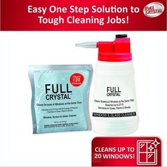Crystal Clear Exterior Window Cleaning Refill – Two 4 Oz Packets for 27 ft