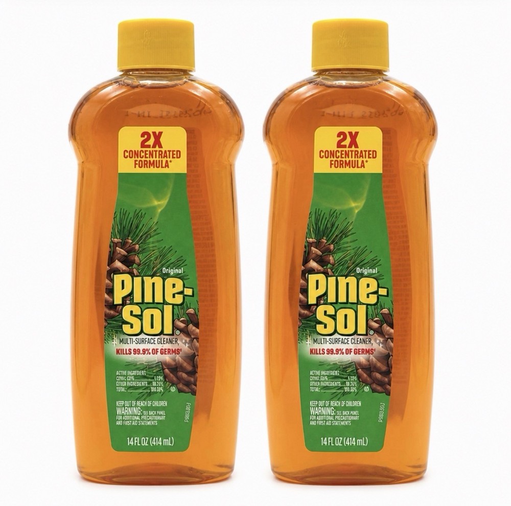 Pine-Sol Pine Scent Concentrated Multi-Surface Cleaner Liquid 14 oz (2 Pack)