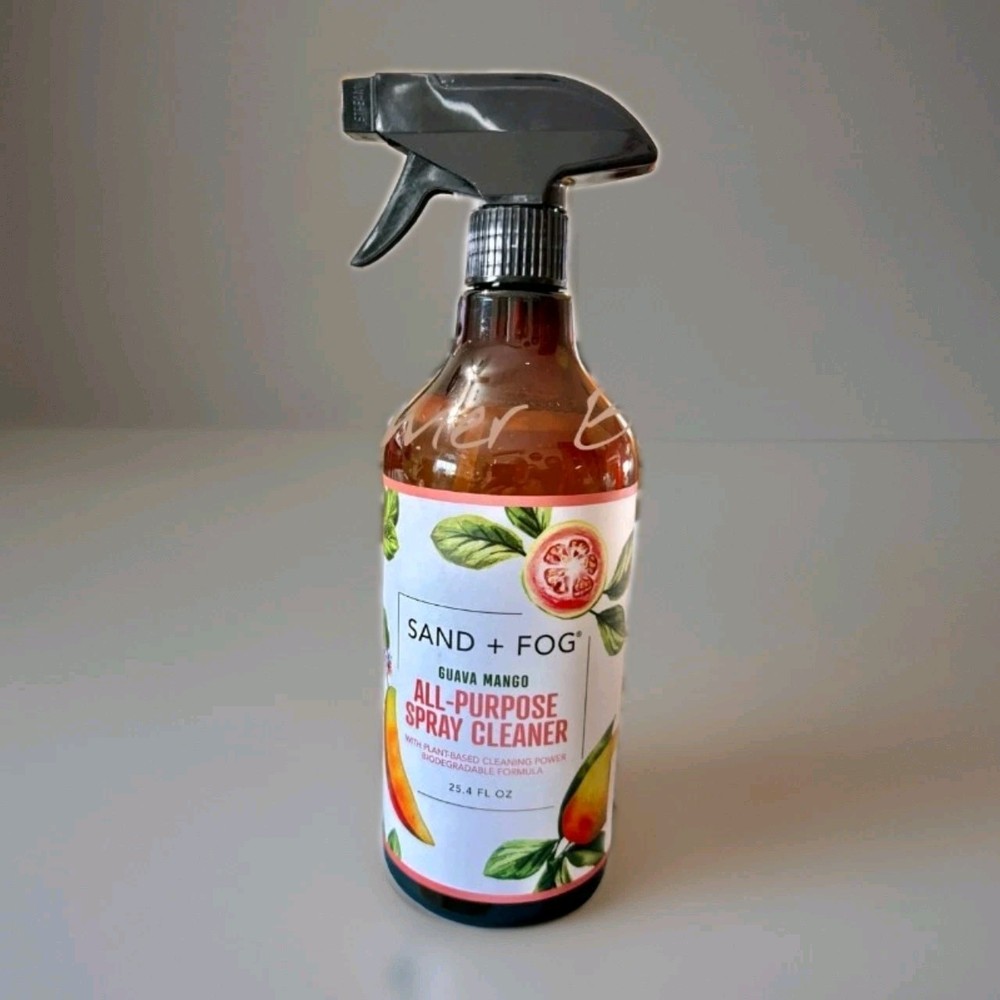 New! SAND + FOG All-Purpose Spray Cleaner 25.4Fl Oz Essential Oil Guava Mango