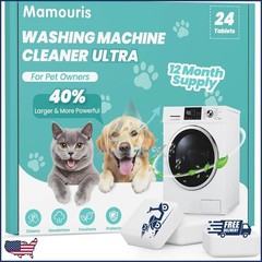 Uproot Clean Washing Machine Cleaner Tablets – 24 Pack for a 12 Month Supply. Fo