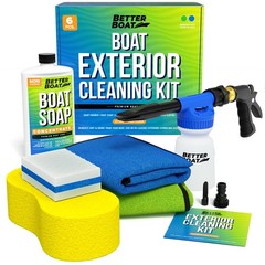 Boat Cleaning Kit with Soap, Foam Gun, Sponge, 2 Microfiber Cloths – Gift Box