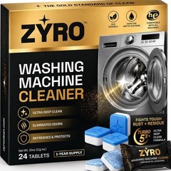 Washing Machine Cleaner Tablets | 24 Pack | Ultra Deep Clean | Eliminates Odors