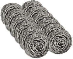 12 Pack Stainless Steel Scourers by Scrub It â€“ Steel Wool Scrubber Pad used f