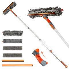Eazer 2-in-1 Window Cleaner Tool, 64” Window Squeegee for Home, Window Clean…