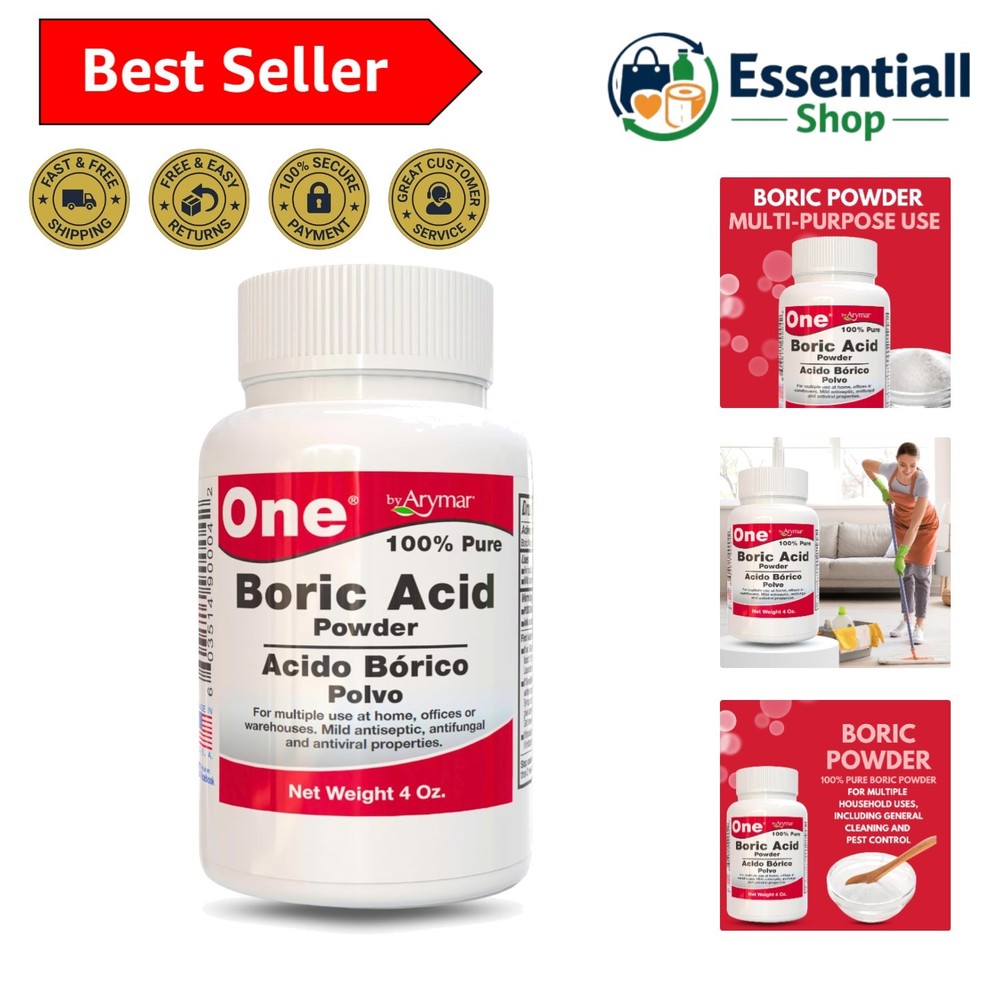 4oz Pure Granular Boric Powder – Effective Household Cleaner, Made in USA