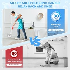 Baseboard Cleaner Tool with Handle DELUX Baseboard Cleaner with Extendable Long