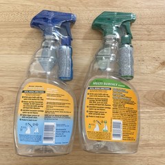 2 NEW Arm & Hammer Essentials Refillable Spray, Multi-Surface & Glass Cleaner