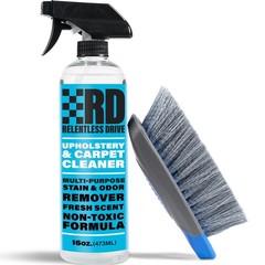 Relentless Drive Car Upholstery Carpet Cleaner & Fabric Seat Cleaner Kit (Safe
