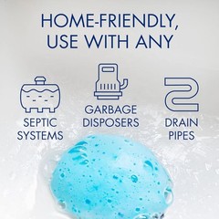 Glisten Garbage Disposer Cleaner and Freshener with Foaming Action, Helps Remove