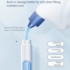 Toilet Brush with No Dead Angle Cleaning Bristles and Reliable Suction Cup Base