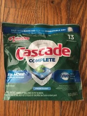 2 Packs Cascade 6.8 Oz Complete Dawn Grease Fight Fresh Scent 13 Ct Action Pacs