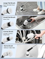 Electric Spin Scrubber 7 Pack Brush Heads, 7Pcs Replaceable Brush Heads