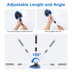 11x Extendable Windshield Cleaner Tool Car Window Cleaning Wash Glass Wiper Kit