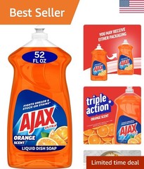 Ultra Liquid Dish Soap Orange Scent,Triple Action, Mess-Free, Easy-Flip Cap, …