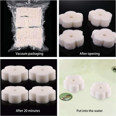 24 Pieces Sponge for Hot Tub Accessories, Flower Oil Scum Absorber for Swimming