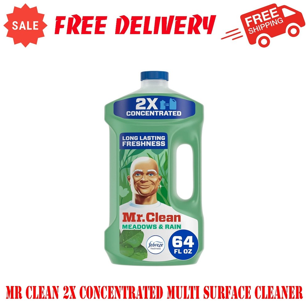 Mr Clean 2X Concentrated Multi Surface Cleaner With Febreze Meadows & Rain Scent
