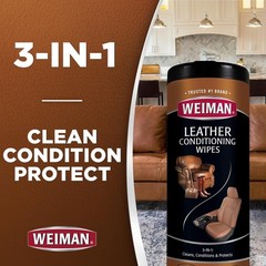 2 Pack Leather Cleaner Wipes with UV Protection – Revitalize & Protect Leather