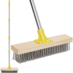 Stainless Steel Deck Brushes for Scrubbing Heavy Duty, 60″ Concrete Floor Scr…
