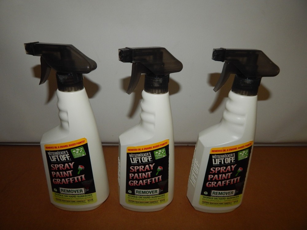 Lot of 3 22 Oz Spray Bottles Motsenbocker’s Lift Off Graffiti Oil Enamel Paint