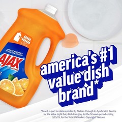 Ajax Ultra Triple Action Liquid Dish Soap, Orange, 90 Fl. Oz.