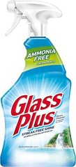 Glass Plus Glass Cleaner, 32 fl oz Bottle, Multi-Surface Glass Cleaner