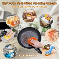 Versatile 5 Pack Scrub Sponges – Temperature Controlled for Optimal Cleaning