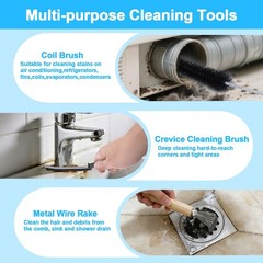Refrigerator Coil Cleaning Brush Kit,5 Pack Fridge Coil Cleaner Tools Accesso…