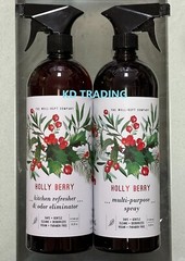 2-Pk THE WELL-KEPT COMPANY Kitchen Cleaner Refresher Odor Eliminator HOLLY BERRY