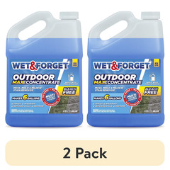 2 Pack Wet & Forget Outdoor Cleaner Concentrate 1 Gallon Moss Mold Mildew