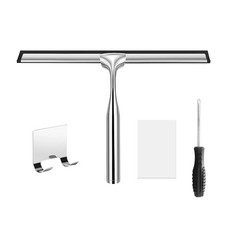 Stainless Steel All-Purpose Squeegee Shower Cleaner Doors Bathroom Windows Glass