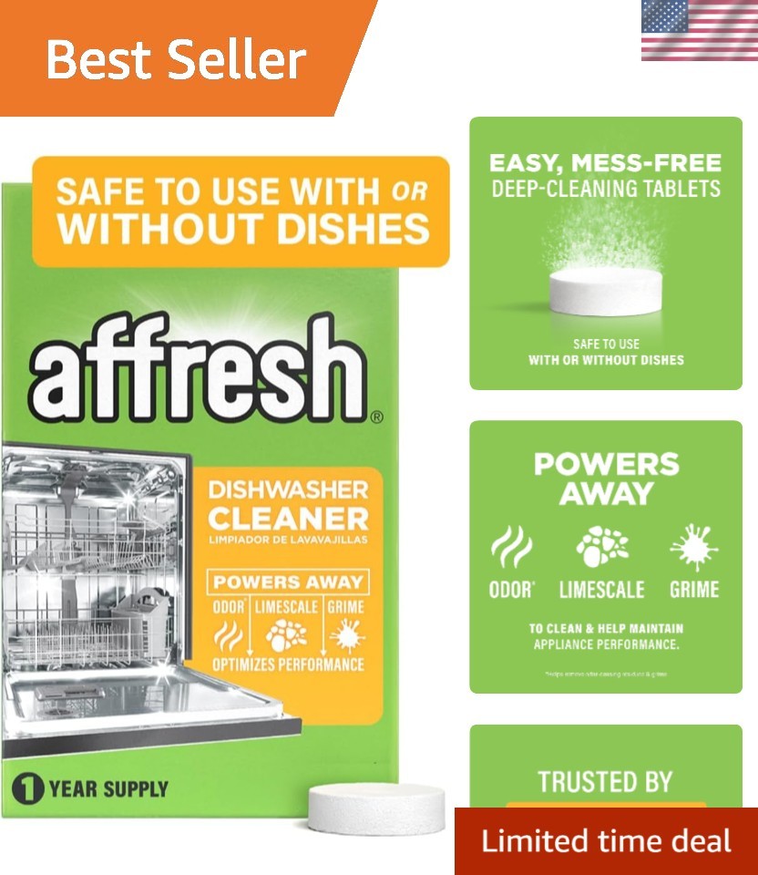 Deep Cleaning Dishwasher Tablets – Removes Odor Causing Bacteria & Limescale