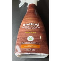 Method wood polish almond scent Plant Based Streak-Free Shine 14 oz