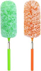 2-Pack Extendable Microfiber Feather Dusters for Effortless Cleaning