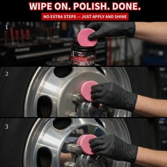 PreSaturated Red Polishing Pads for Aluminum & Stainless Steel 10Pack