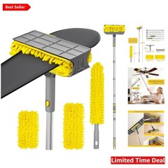 Effortless 77″ Extendable Ceiling Fan Duster with 360° Rotatable Cleaning Head