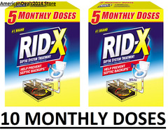 2 PACK – RID-X Septic Treatment, 5 Month Supply of Powder 49 oz (Total 98 oz)